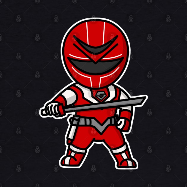 Red Mask Hikari Sentai Maskman Super Sentai Chibi Kawaii by The Toku Verse